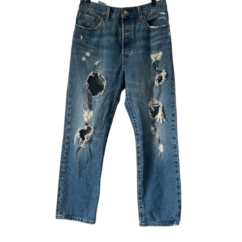 Levi's 501 Distressed Jeans size 28 x 26 - Picture 3 of 10
